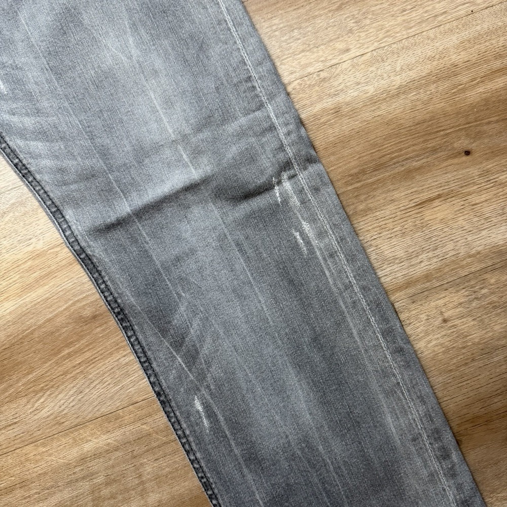 Diesel Tepphar Jeans Men 34x32 Gray Slim Carrot Stretch Distressed Whiskered - Picture 7 of 16